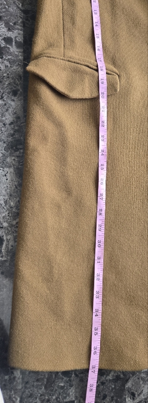 Zara Double-Button Wool-Blend Pea Coat in Brown Size M - Picture 10 of 14